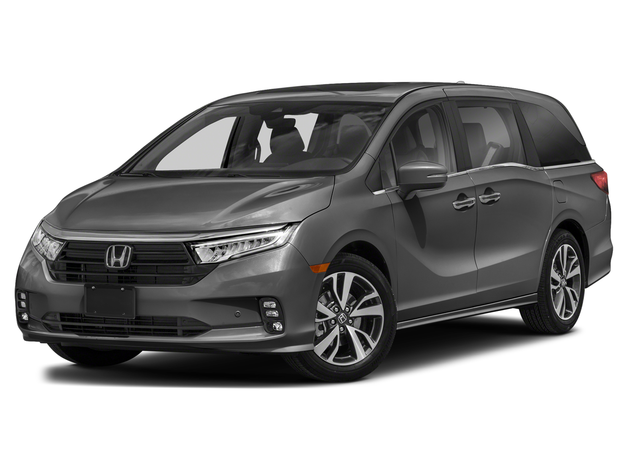 2024 Honda Odyssey Touring in Modern Steel Metallic — front three-quarter view