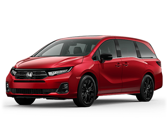 2026 Honda Odyssey Sport-L in Radiant Red Metallic II — front three-quarter view