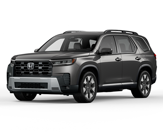 2026 Honda Pilot Elite in Modern Steel Metallic — front three-quarter view
