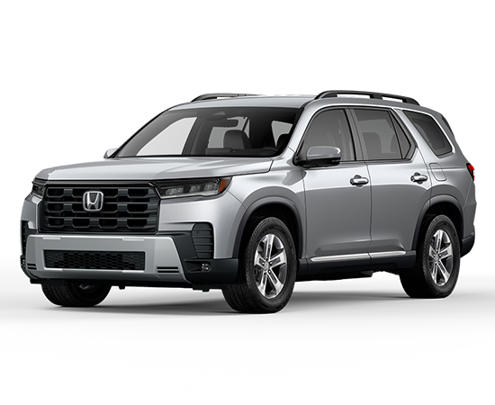 2026 Honda Pilot EX-L in Solar Silver Metallic — front three-quarter view
