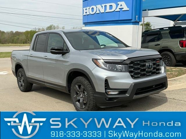 2026 Honda Ridgeline TrailSport in Solar Silver Metallic — front three-quarter view